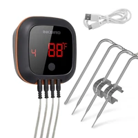 inkbird smart wireless bbq grilling thermometer ibt 4xs with 24probes rechargeable magnetic thermometer for oven cooking meat