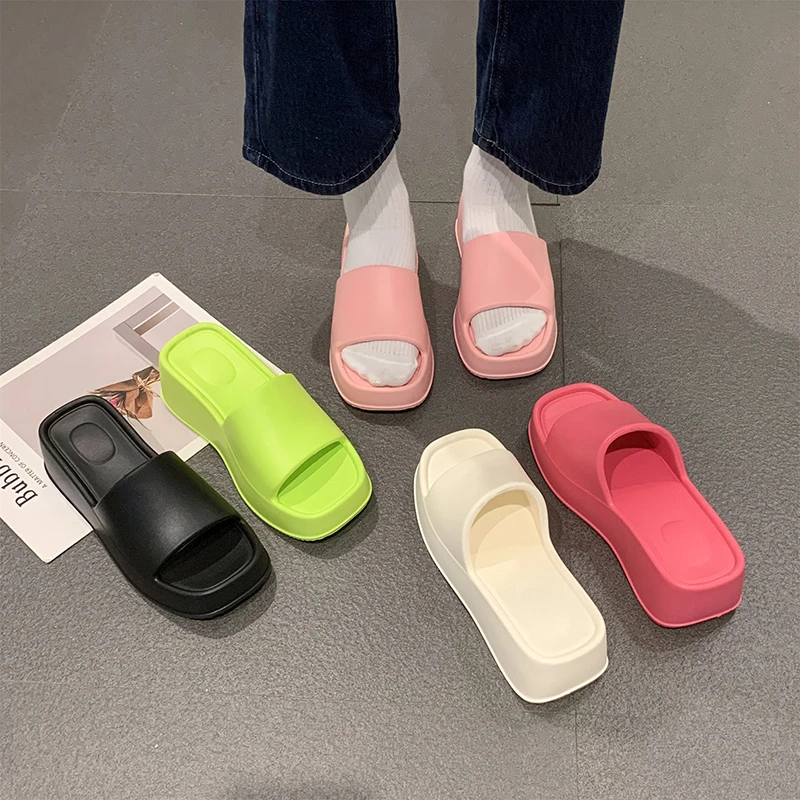 

Beach Shoes Woman 2023 Summer Sandals Woman Non-Slip Casual Multi Color Shoes Fashion Solid Open Toe Sandals Daily Comfortable