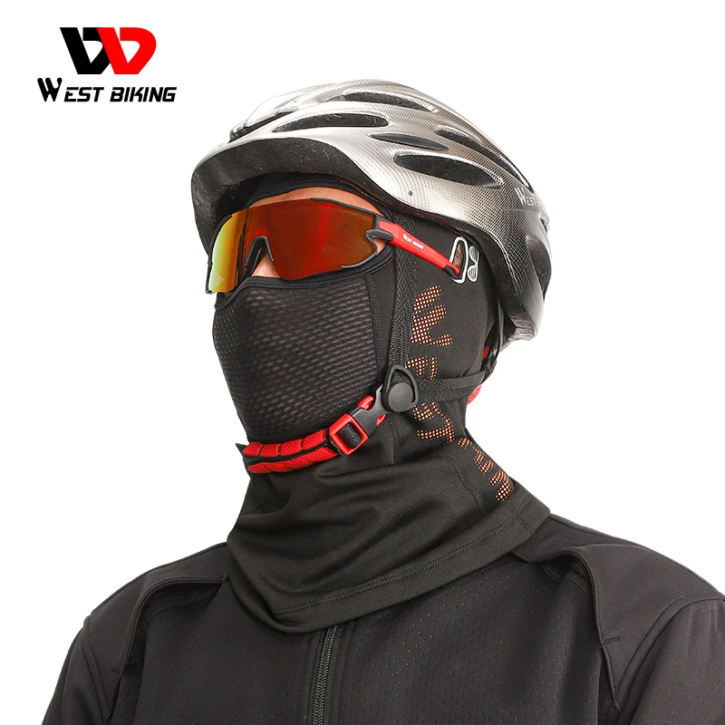 

WEST BIKING Winter Motorcycle MTB Helmet Balaclava Windproof Fleece Ski Face Cover Men Warm Cycling Scarf Breathable Sports Caps