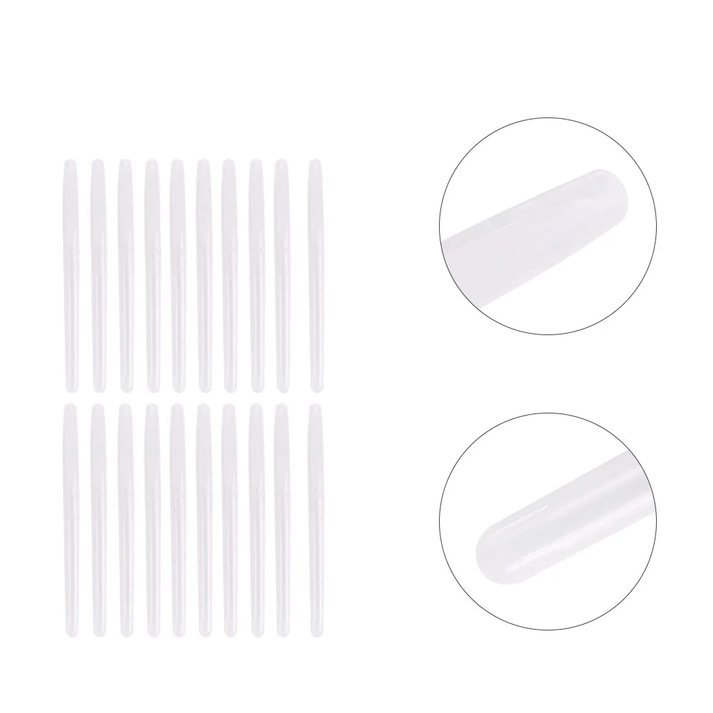 

50pcs Plastic Pen-holders Transparent Pen Cases Pen Empty Rods for School