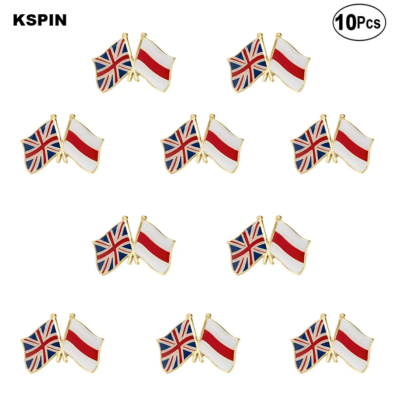 

United Kingdom and Belarus Friendship Flag Lapel Pins Flag badge Brooch Pins Badges 10Pcs a Lot