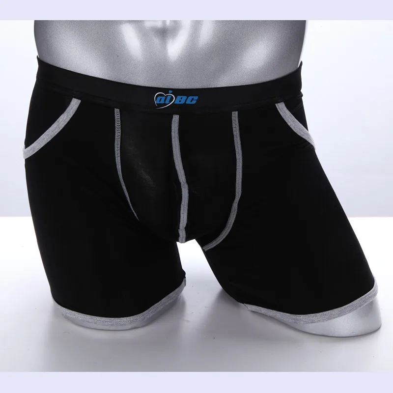 Man Summer Underwear Ice Silk Loose Bulge Pouch Lingerie Gay Erotic Boxers with Pocket Bikini for Travel Ultra-low Waist Briefs