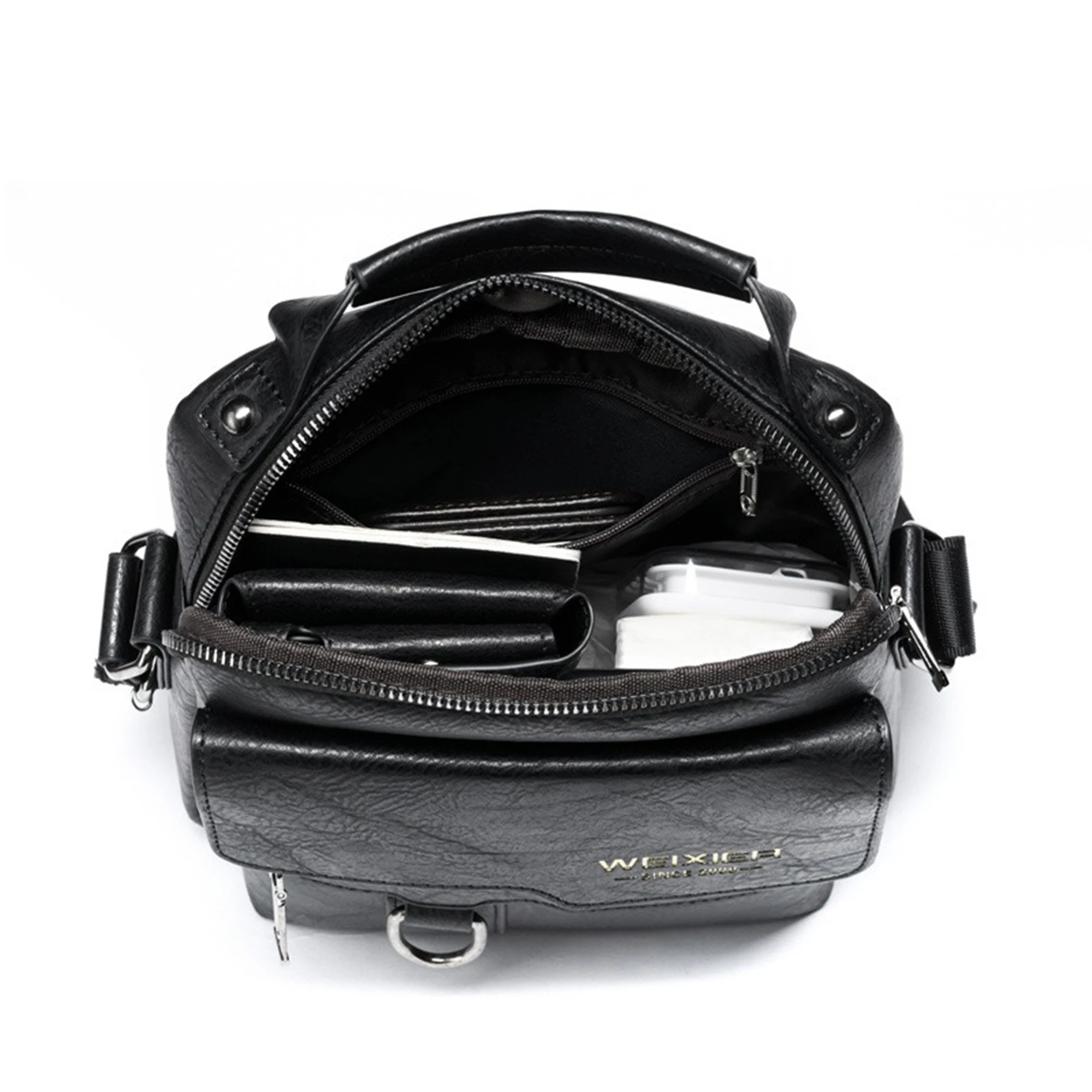 Мужская кожаная слинг-сумка через плечо