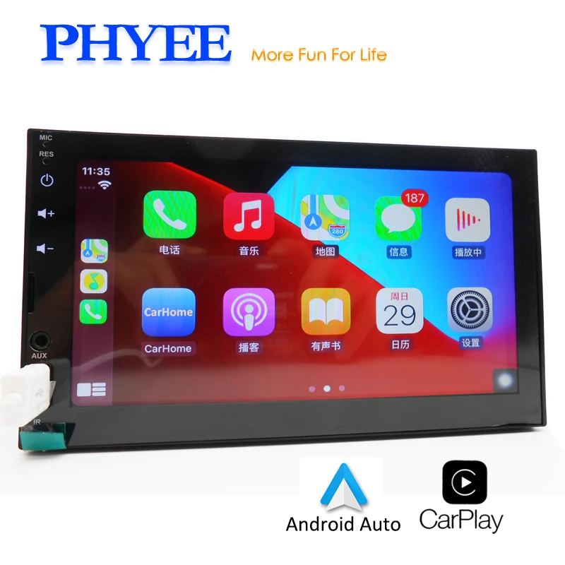 $377.29 2 Din Apple Carplay Car Radio Bluetooth Android-Auto Stereo Receiver 7