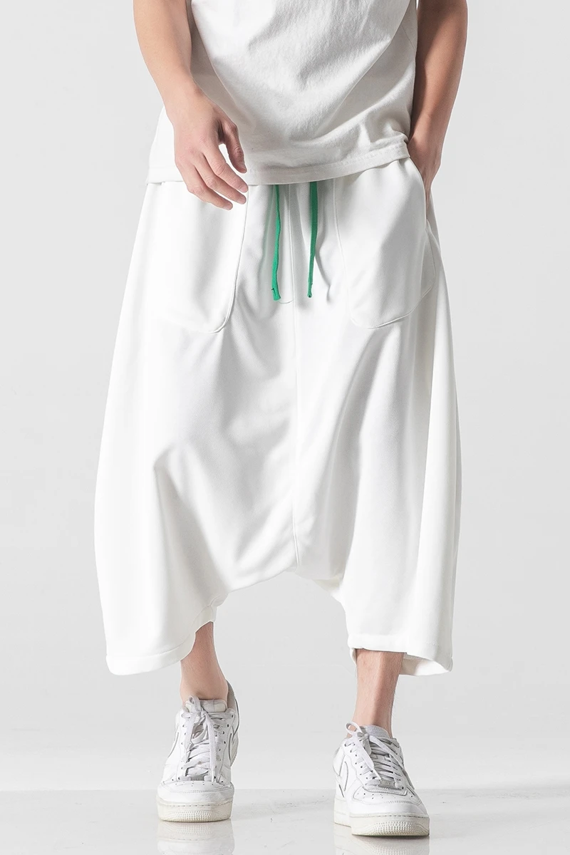 Мужские брюки в китайском стиле с широкими штанинами мужские шаровары хип-хоп