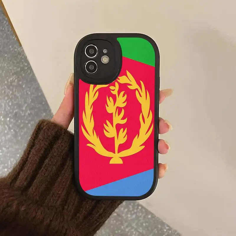 Eritrea Flag Phone Case Hard Leather Phone Case for iPhone 13 12 Mini 11 14 Pro Max Xs X Xr 7 8 Plus 6 6s Se 2022 silicone Cover