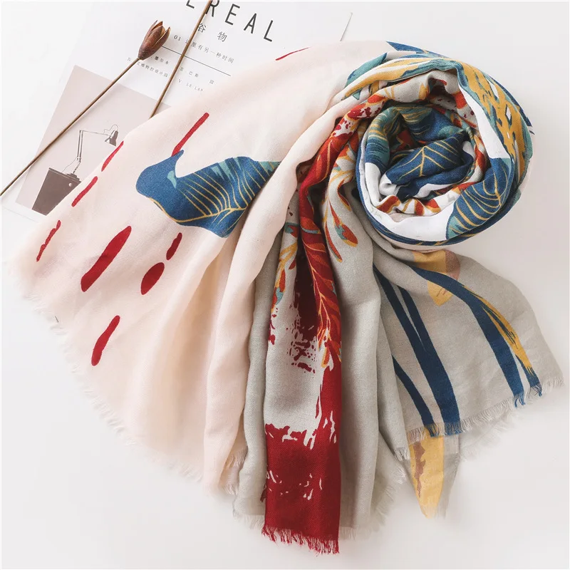 

New 180*90cm classic Silk Scarf Women Foulard Office lady Large Fashion Print Beach Hijab shawl warp bandanna muffler pareo