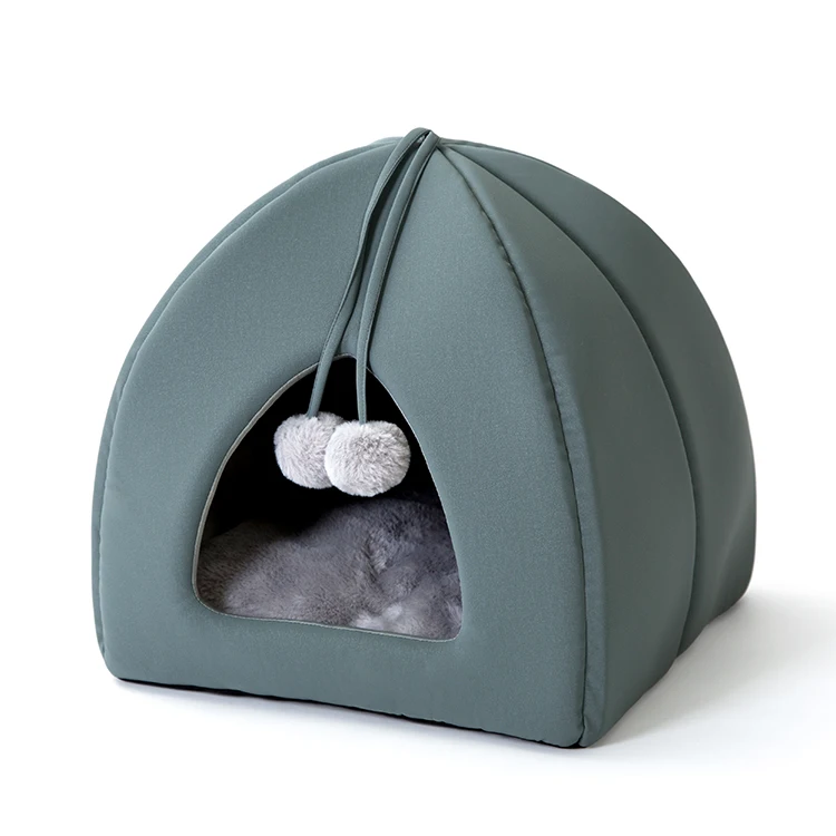

2023 New Design Soft Portable Cat Comfortable Home Cat Bed Cave Houses