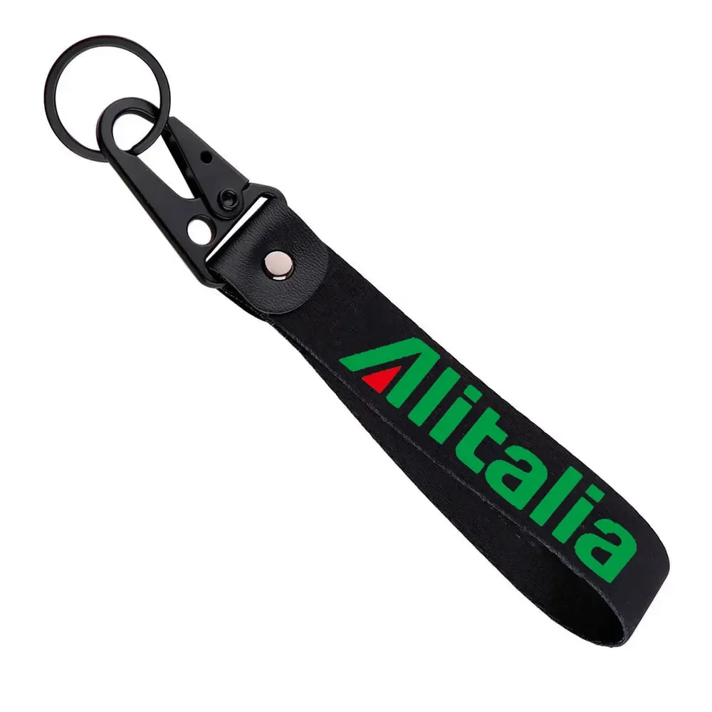

Для Alitalia металлический брелок с крючком, нейлоновый ремешок, буксирные боки, термопринт, эмблема, брелок для ключей, ремешок, ремешок, аксессуары