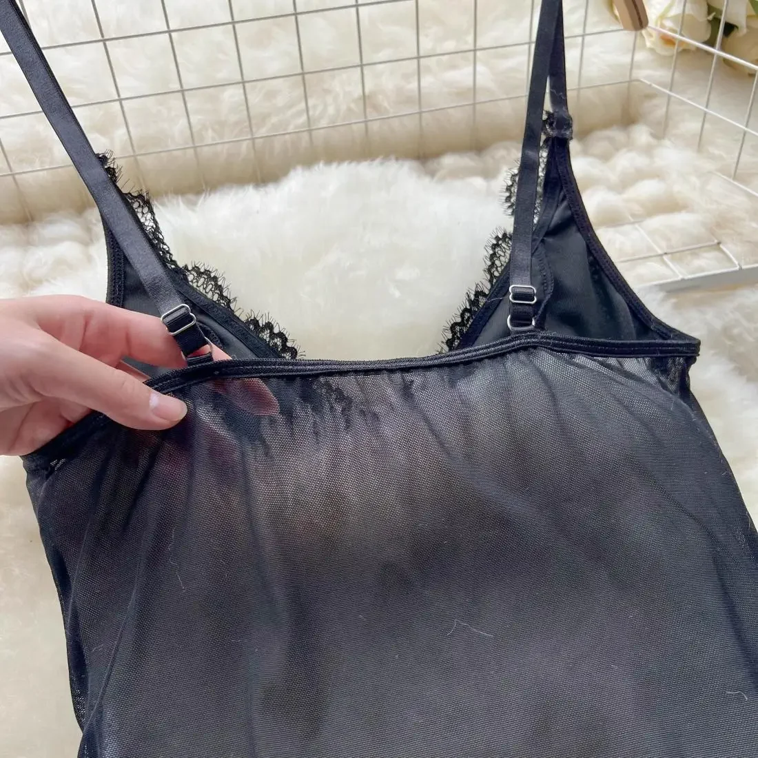 Hotsweet Элегантный шикарный кружевной комбинезон без рукавов с v-образным вырезом и