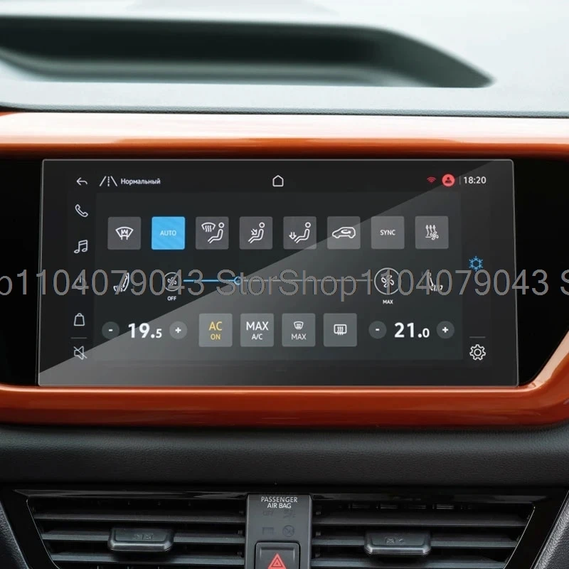 Фото Защитная пленка из закаленного стекла для VW Volkswagen Taos T-Cross 2022, 10,1-дюймовый автомобильный радиоприемник, GPS-навигация, аксессуары для интерьера №3