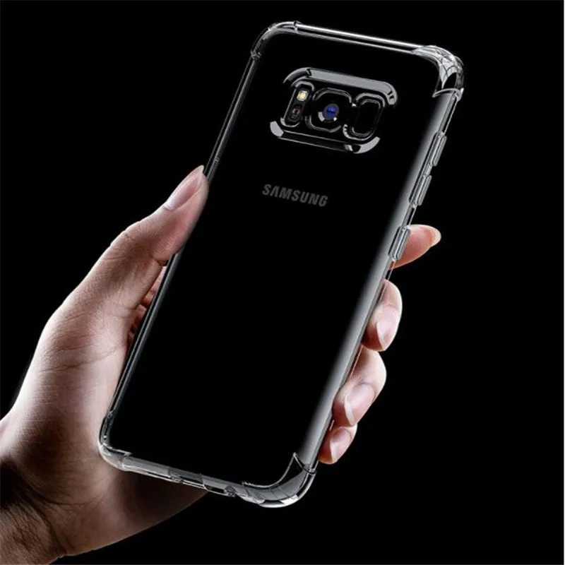 

10Pcs/lot Transparent TPU Protect Case Cover For Samsung S8 s9 s10 S20 S21 Note 8 9 10 20 A6 A70 A50 A30 A40 Clear Soft Case