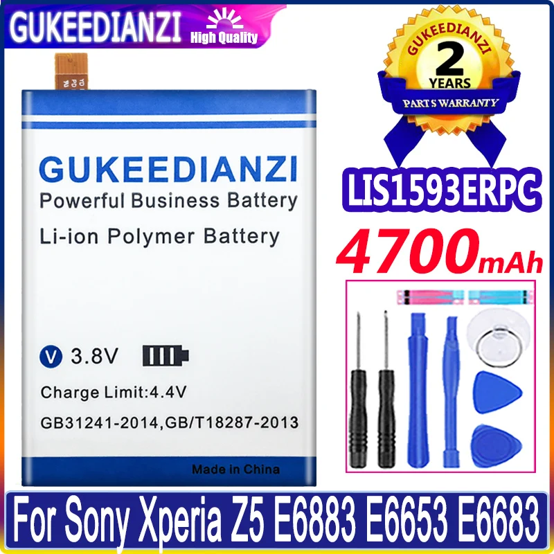 

Bateria 4700mAh LIS1593ERPC Large Capacity Replacement Battery For SONY Xperia Z5 E6633 E6653 E6683 E6603 High Quality Battery