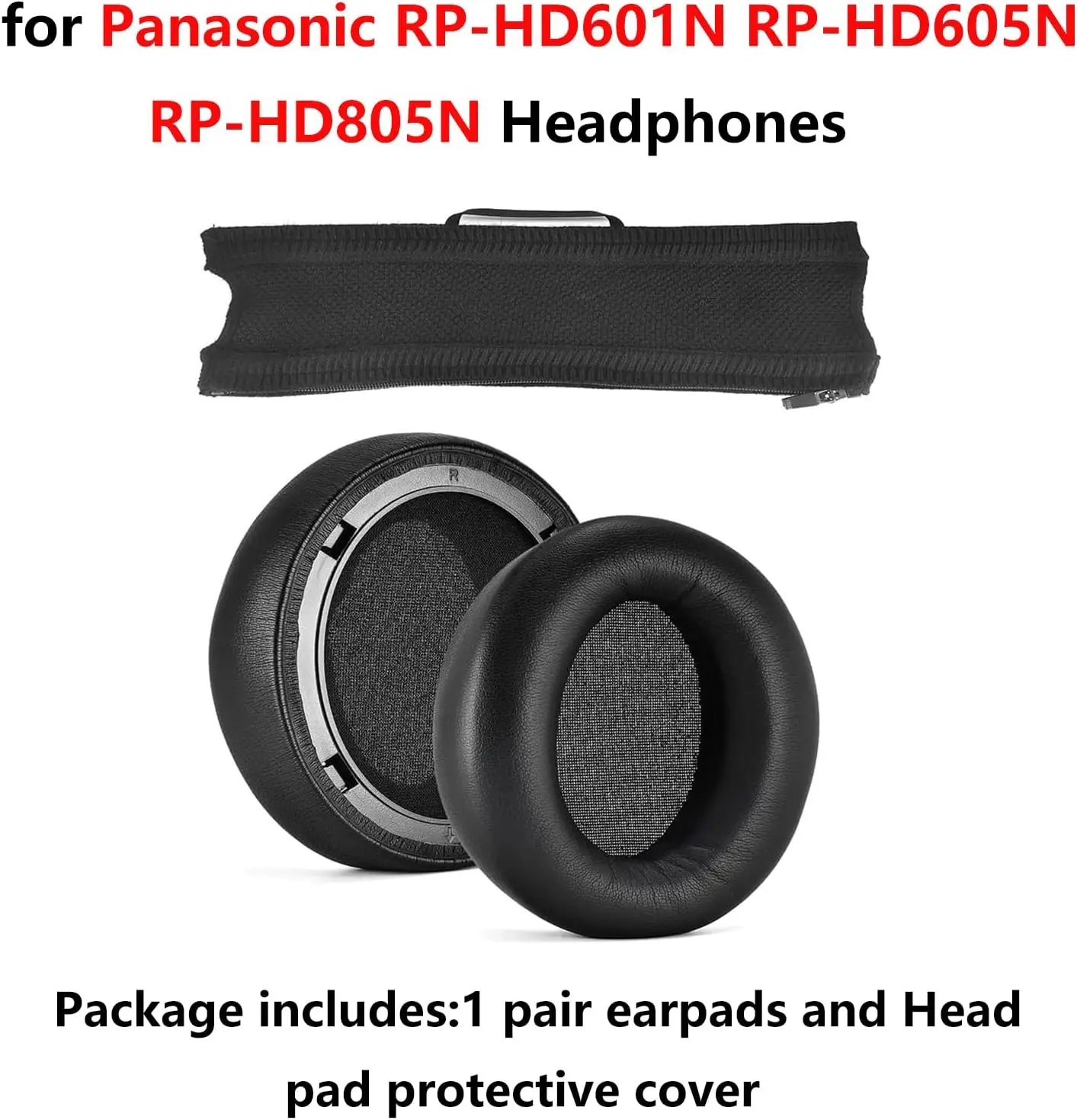 Сменные амбушюры для наушников Panasonic RP-HD601N, RP-HD605N, RP-HD805N (амбушюры + оголовье) (art.: 3920d853da697) - 3920d853da697