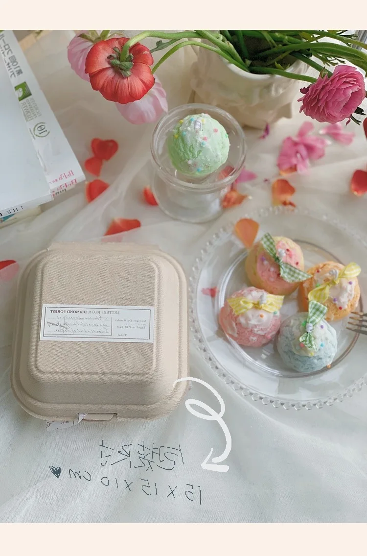 Мороженое торт ароматные свечи соевый воск романтичный праздничный подарок для