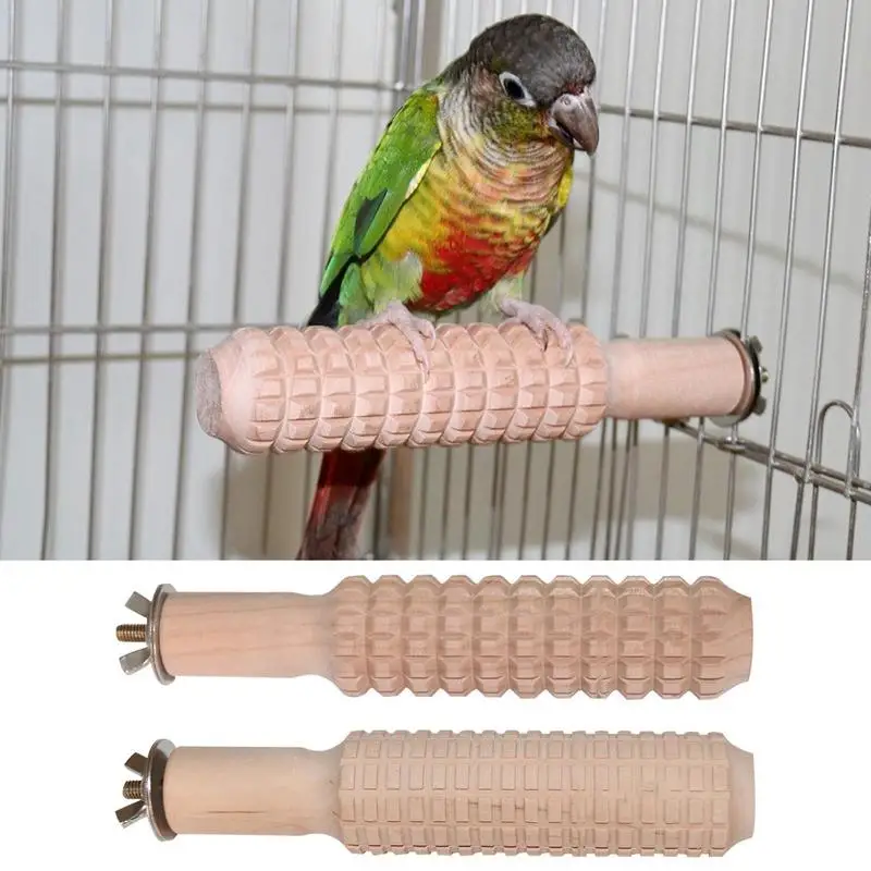 

Деревянный стоячий полюс для попугаев, кусающая коготь, шлифовальная игрушка, аксессуары для попугаев, птиц, кур, товары для домашних животных