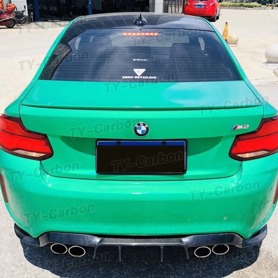Фото Задний бампер из настоящего углеродного волокна, диффузор, спойлер для BMW 2 серии F87 M2 M2C 2016-2020, бампер Bodykit V Style FRP №4