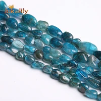 natual blue apatite beads for jewelry making irregular apatite stone loose spacer beads diy handmade bracelets accessories 15