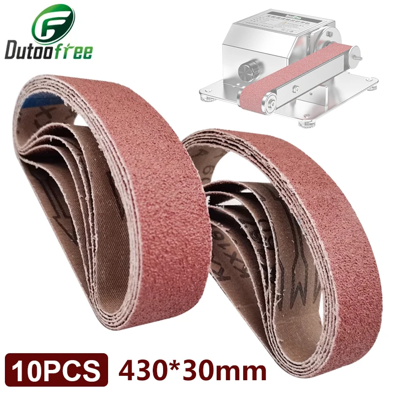 

10 шт./компл. 30*430 мм шлифовальная лента 120/400/600/800/1000 зернистость для ленточной шлифовальной машины, абразивный инструмент, наждачная бумага для полировки дерева и металла