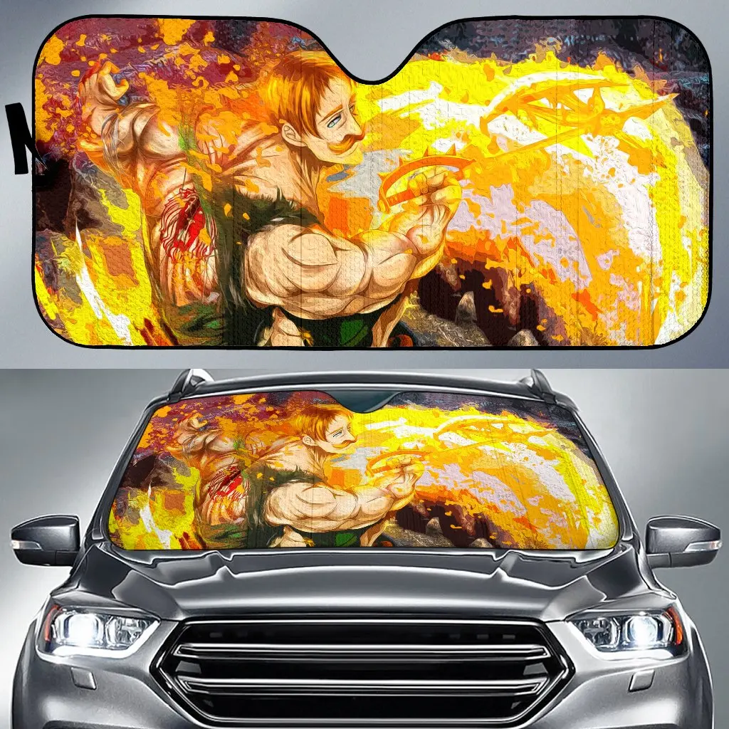 

Seven Deadly Sins Escanor Oil Pant Car Sun Shade Anime H090720