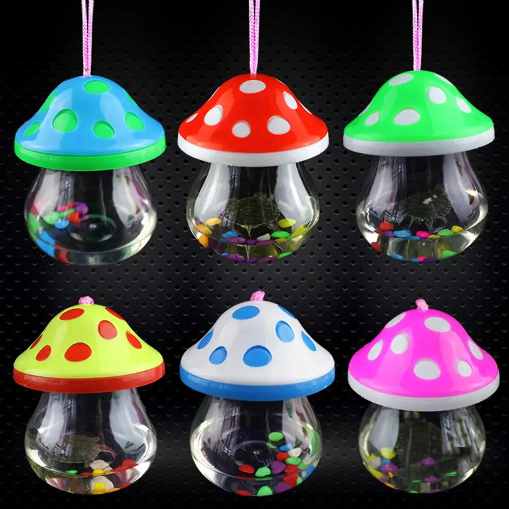 

Portable Transparent Mushroom-shaped Bottle Children Toy Home Decoration For Raising Fish Turtle