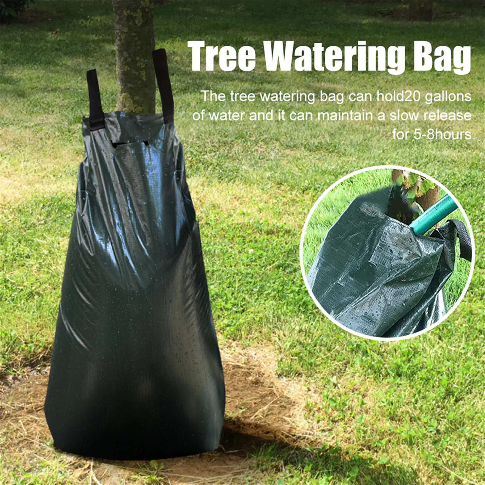 

Tree Irrigation Bag 20 Gallon Tree Gator Bags Garden Tree Watering System Slow Release For 5-8 Hours Large Capacity Dark Green