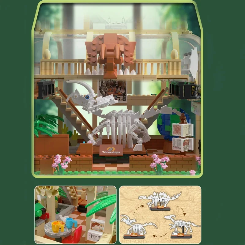2788 шт. Детский конструктор динозавр
