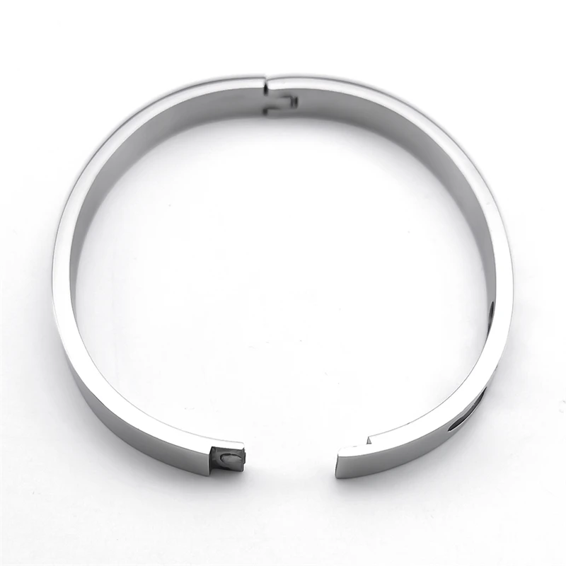 Модный браслет с надписью Следы любви для женщин и мужчин из нержавеющей стали