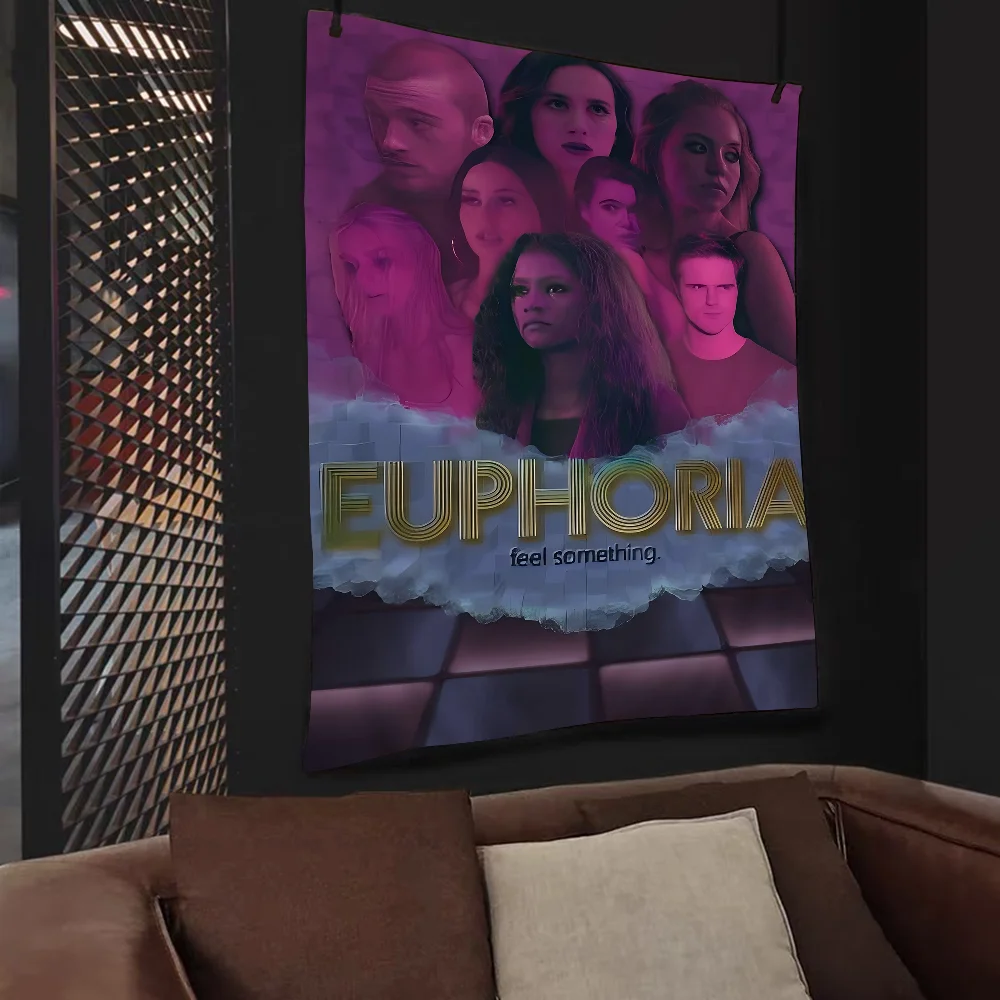 Euphoria TV Series Аниме Гобелен Хиппи Цветочные Настенные Ковры Декор Общежития Дешевые