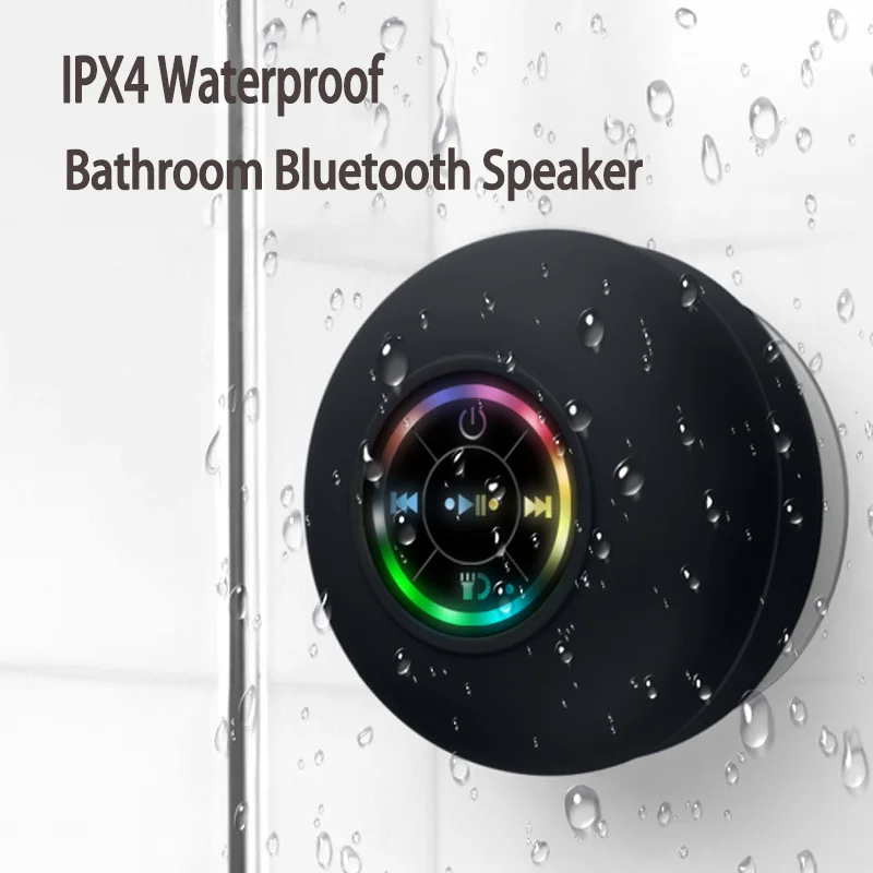 Mini Bluetooth Speaker Waterproof Bathroom Audio Wireless Shower Speakers RGB Light For Phone Soundbar Hand Free Car Loudspeaker enlarge