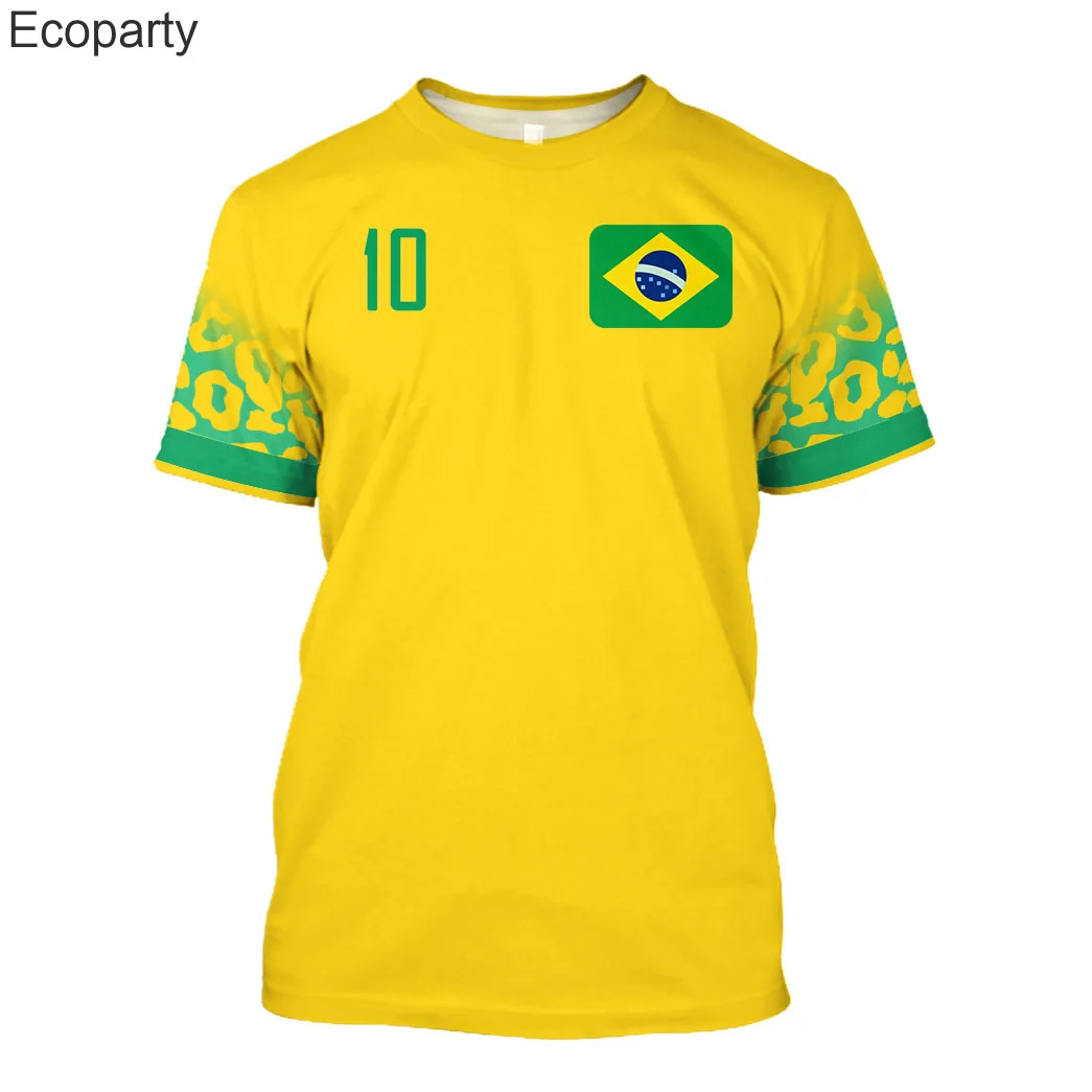 

Новые Бразильские футбольные майки, графические футболки, флаг, футбол 2022, футболка с принтом, желтая сетчатая спортивная одежда, футболка д...