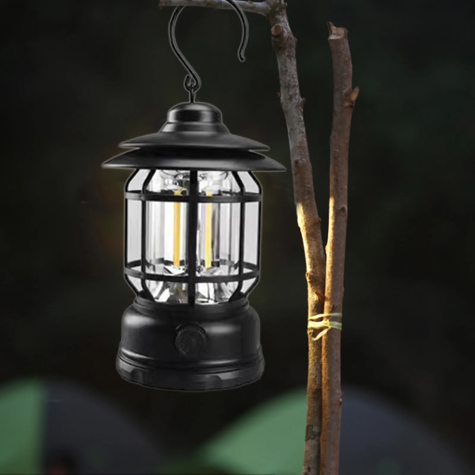 

Винтажные подвесные фонари, многофункциональный портативный светильник для кемпинга, с USB-зарядкой, аварийный светильник для палатки, уличные фонари