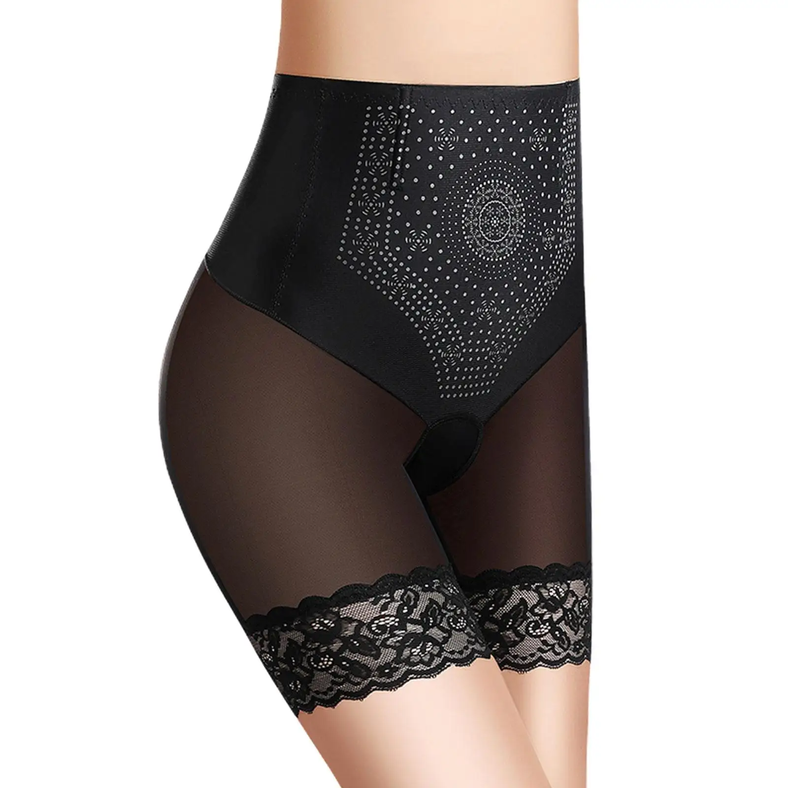 

Women High Waisted Body Shaper Nylon Material Tummy Control Panties Underwear Hip Lift Seamless Briefs Slimming Safety Shorts