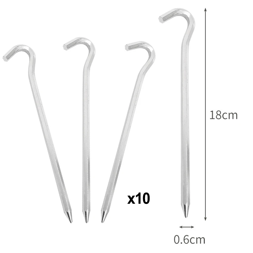 

Tent Hooks Tent Pegs Prevent The Wind Rope From Falling Off And Increase The Stability Of The Tent 10pcs Hook Design