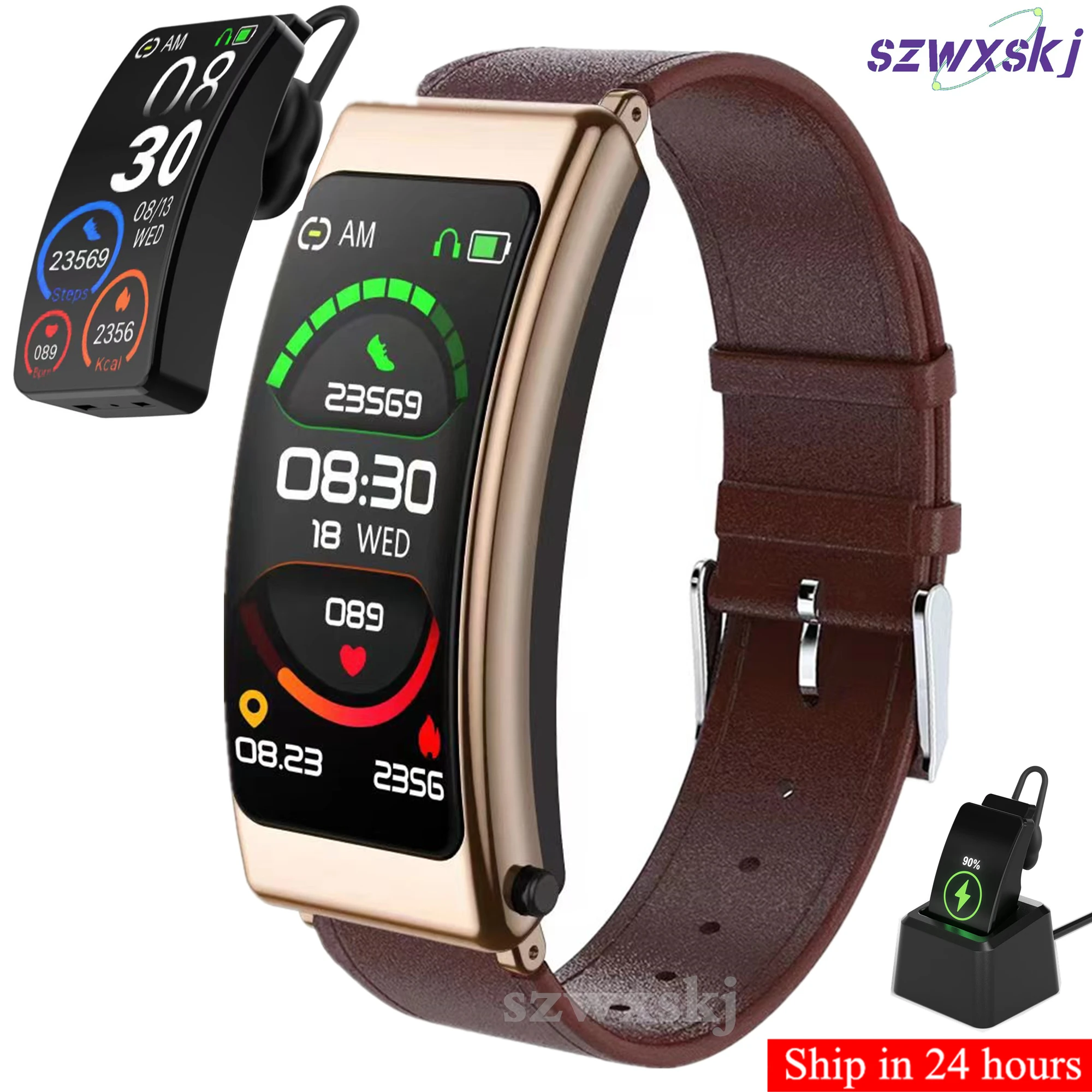 

K13 Bluetooth Headset Talk Smart Band Bracelet Watch Women Heart Rate Fitness Tracker Sports Smart Watch Men Pedometer Wristband