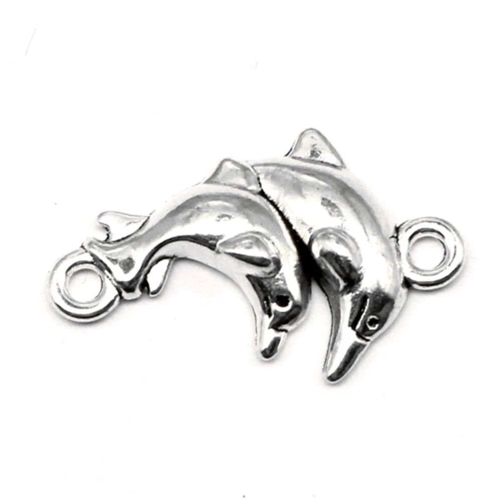 

Dolphin Charm For Making Jewelry Diy Finding 60pcs 17x27mm
