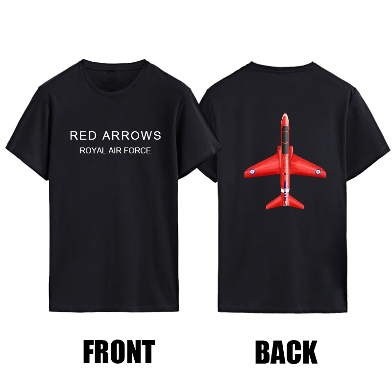 

Red Arrows Royal Air Force Cotton T-shirts Humor T-shirt Men Loose Camisa Y2k Clothes Koszulki Roupas Masculinas Camiseta Hombre