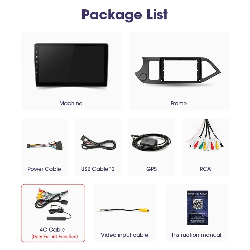 $79.89 JMCQ 2din Android 11 Carplay Car Radio Multimidia Video Player For KIA PICANTO Morning 2011-2016 Navigation GPS IPS Head Unit