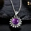 Nasiya Natural Amethyst Necklace Sterling S925 Silver Vintage Type Natural Gemstone Chorm Necklace for Women Gift 4