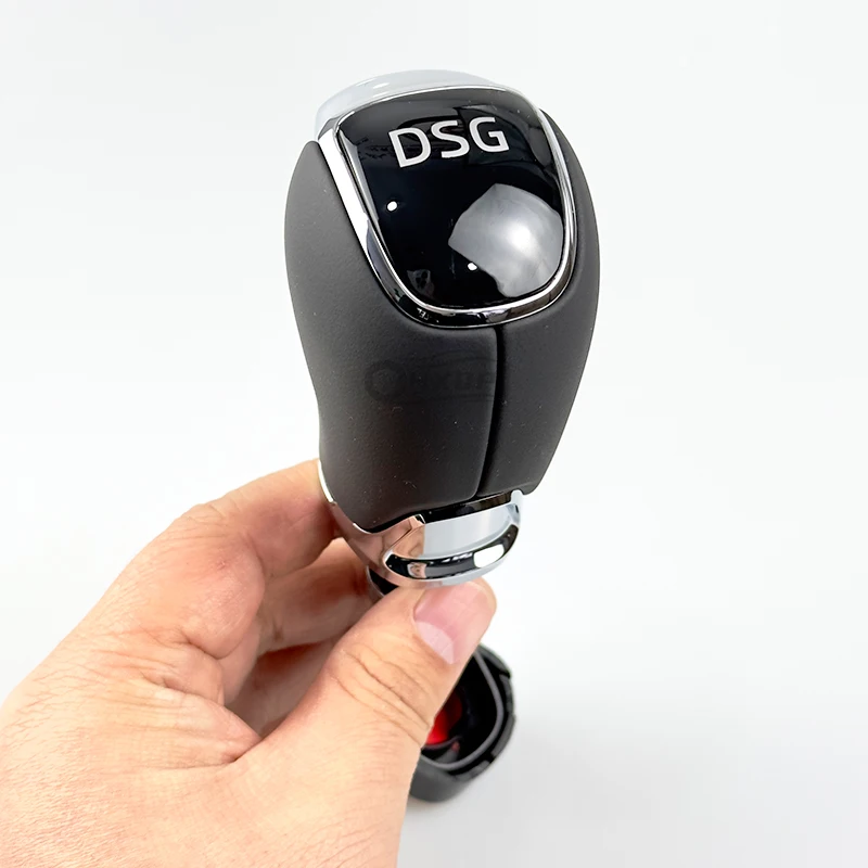 Для Skoda Octavia Superb Yeti DSG рукоятка рычага переключения передач кожаная с логотипом