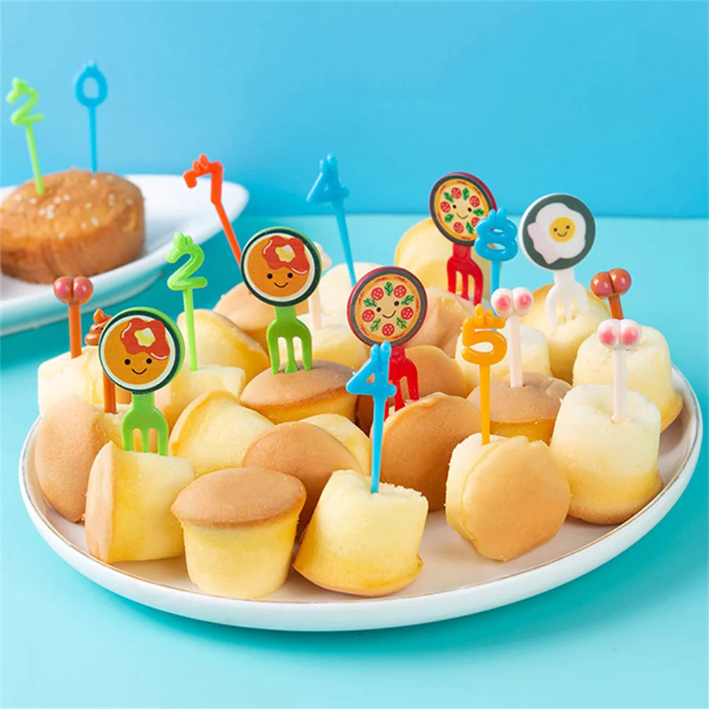 

Mini Forks Animal Food Picks For Kids Cute Fruit Fork Bento Box Decor Reusable Cartoon Children Snack Cake Dessert Lunch Pick