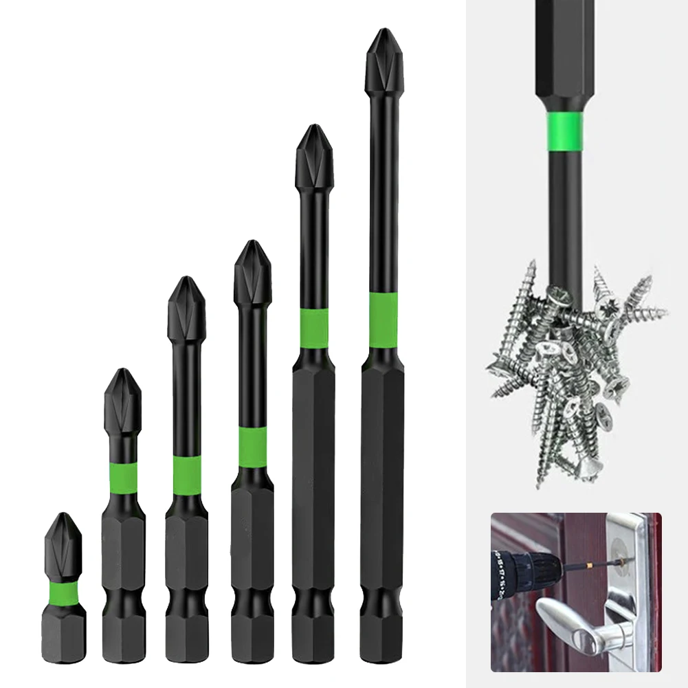 

5PCS PH2 Magnetic Batch Head Cross Screwdriver Hardness Drill Bit Impact Screw