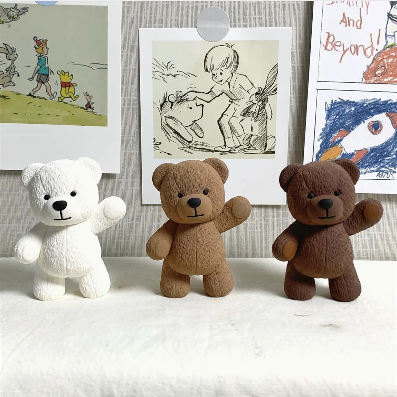 

New 3D Teddy Bear Silicone Mold DIY Animals Christmas Cake Fondant Mold Crafts Candy Mousse Decoration Resin Soap Mould