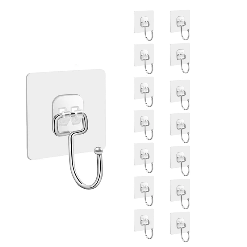 

15PCS Upgrade Large Hanging Sticky Hook Cleaning Wall Hook Seamless Sticky Hook