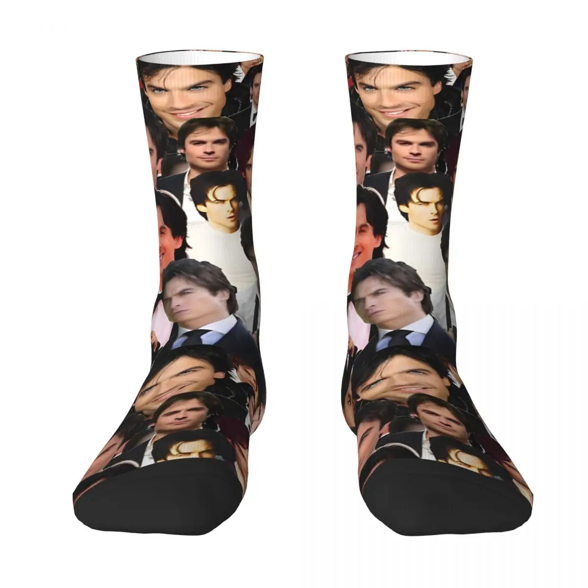 Носки Ian Somerhalder осенние чулки с фотоколлажем корейские пары носки высокого