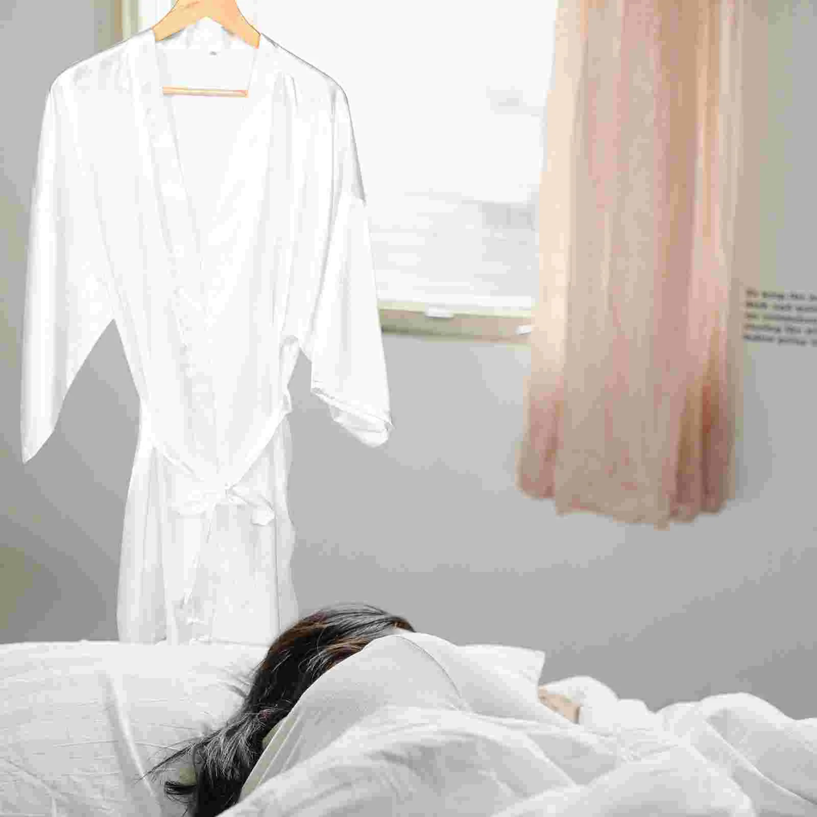 Women Sleepwear Artificial Silk Bride Wedding Robe Bridesmaid Short Robe for Wedding Party