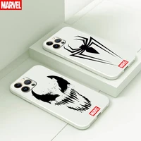 marvel venom spiderman logo for iphone 13 12 11 pro max mini x xr xs max 6 6s 7 8 plus phone case liquid silicone funda coque