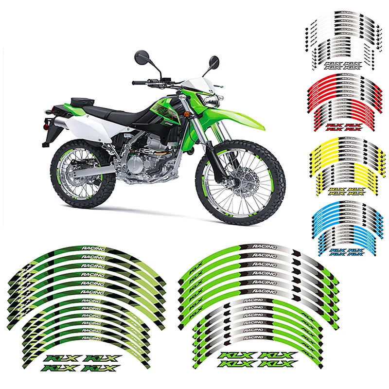 

FOR 2020 2021 KAWASAKI KLX 300 300R 230 230R 21" 18" RIM STRIPES WHEEL STICKERS