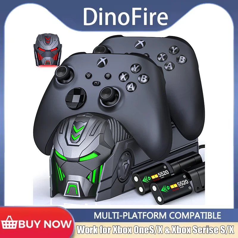 Док-станция для зарядного устройства DinoFire Xbox One/S/X | Беспроводной контроллер Series X/S
