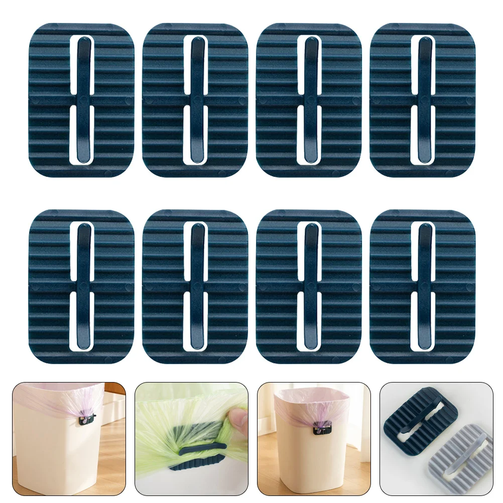 

8 Pcs Trash Can Clip Adjustable Bag Clips Edge Fixer Holder Magnetic Fasteners Home Accessories RV Grocery